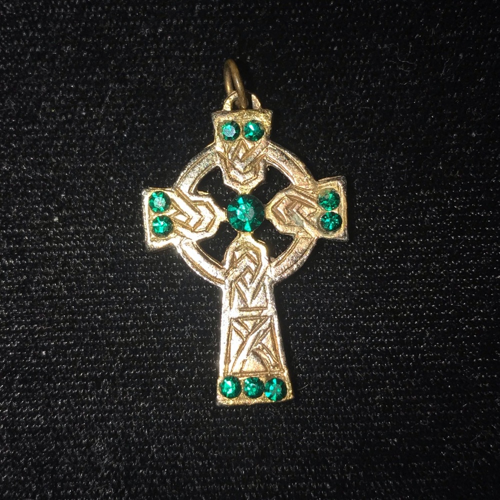 Antique Gold Celtic Cross pendant